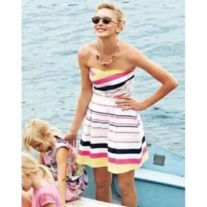 Lilly Pulitzer Felicity Strapless Dress in "Resort White Lady Like Stripe"